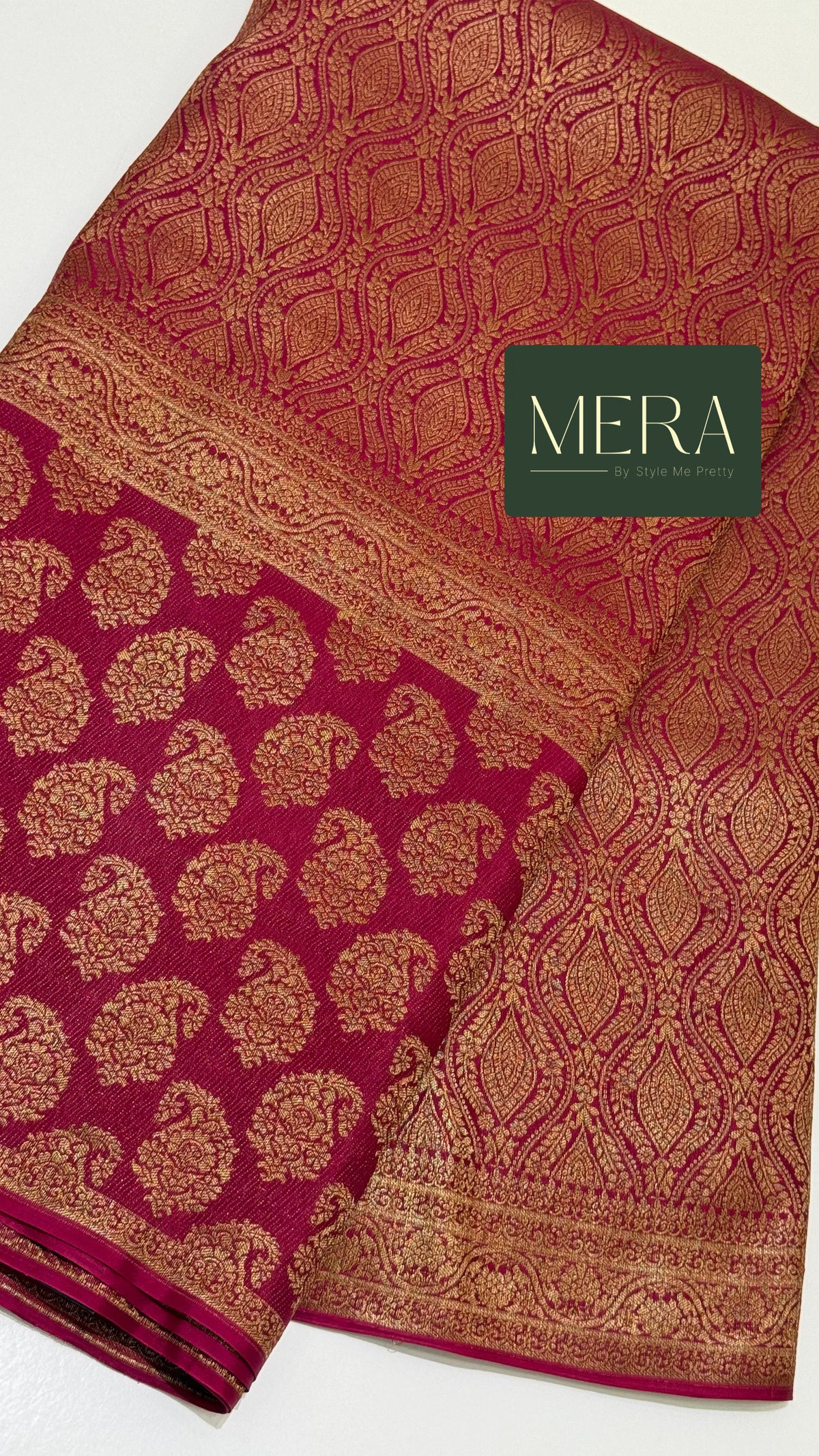 PURE CREPE SILK WITH BROCADE WEAVING