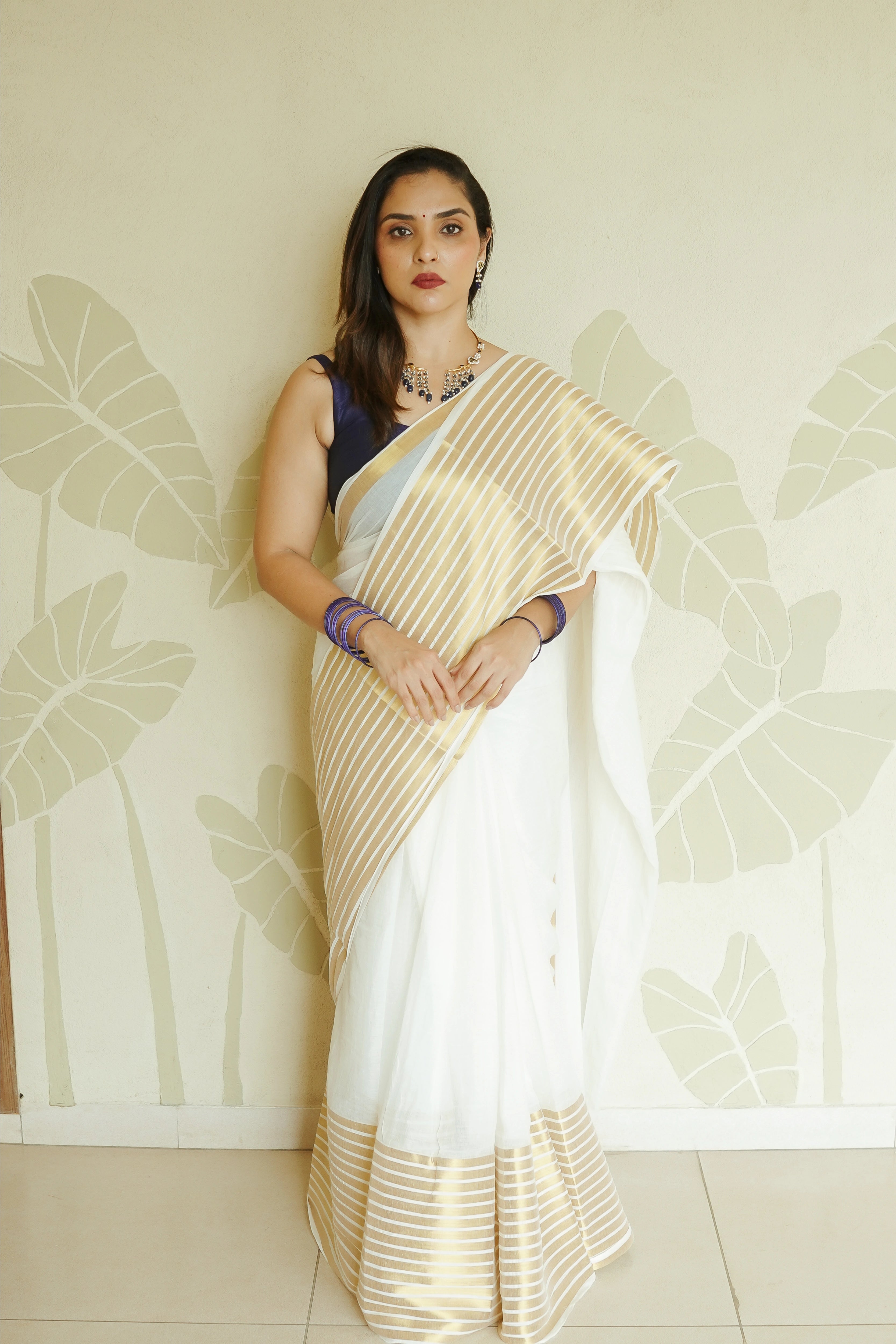 Mulcotton With Gold Stripes