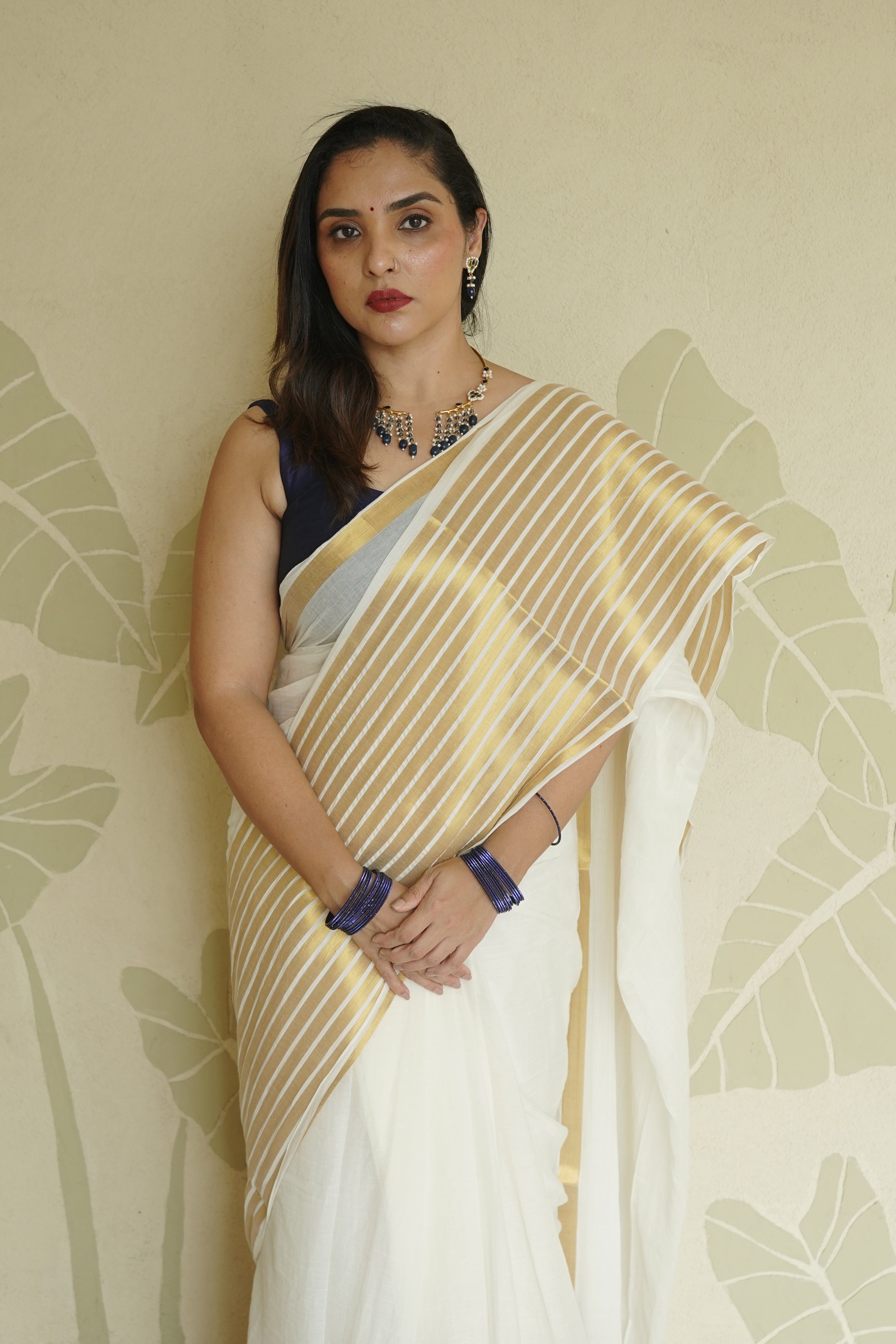 Mulcotton With Gold Stripes