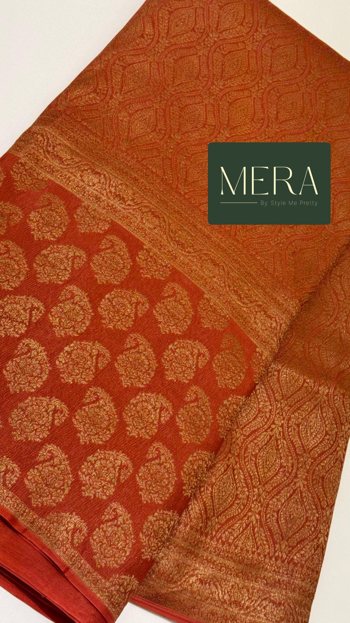 PURE CREPE SILK WITH BROCADE WEAVING