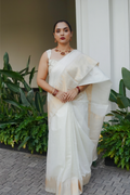 Soft Chandheri With Light Gold Weaving